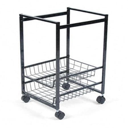 Workstationpro Mobile File Cart with Sliding Baskets  16w x13d x 19-1/2h  Black TH40497
